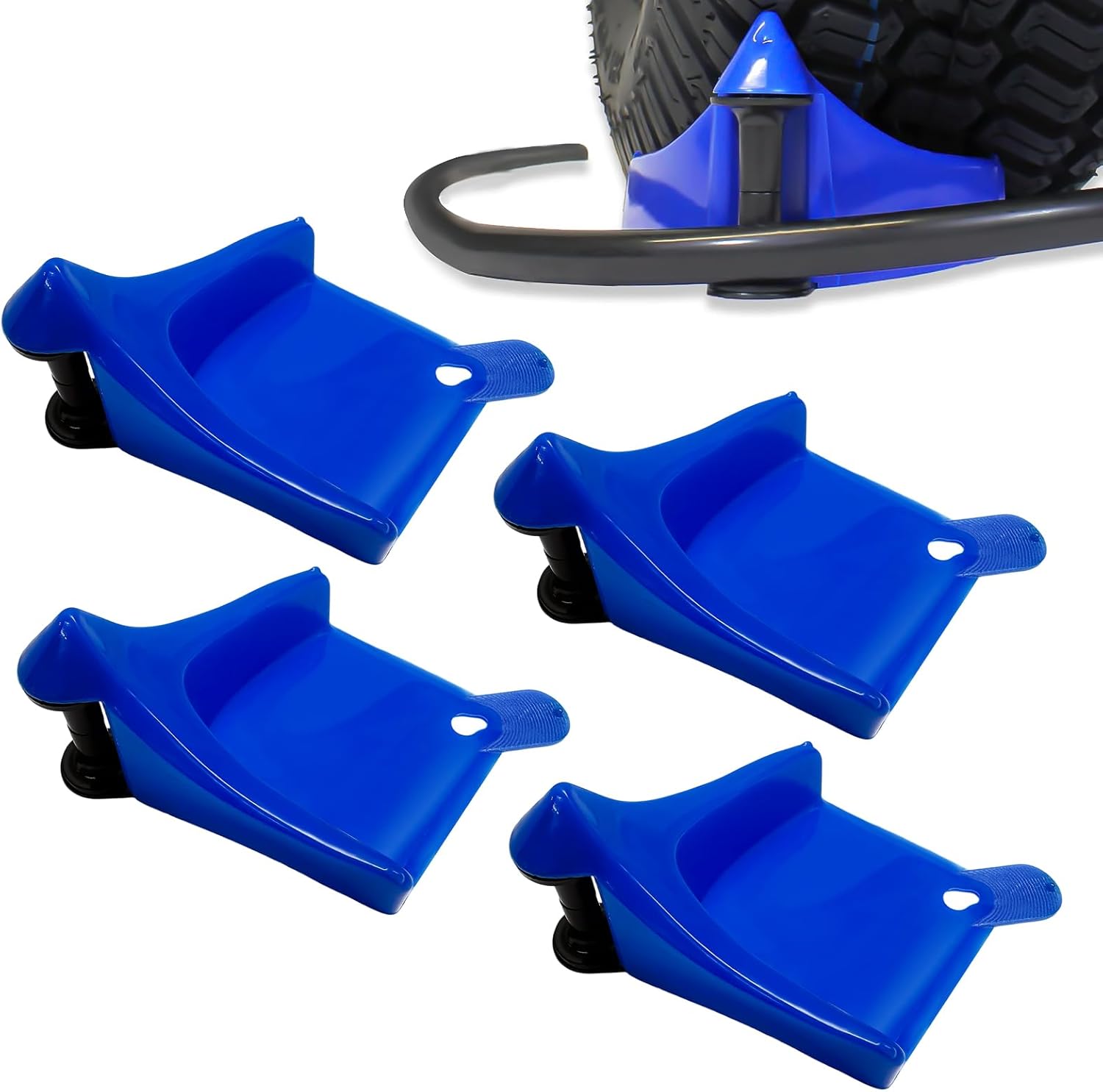 4 PCS Car Hose Guide, Car Washing Tire Hose Roller Preventing Stucking and Snagging Under The Wheels, Plastic Wheel Rolling System Tool Hoses Guides for Cars Trucks Motorcycles (Black)
