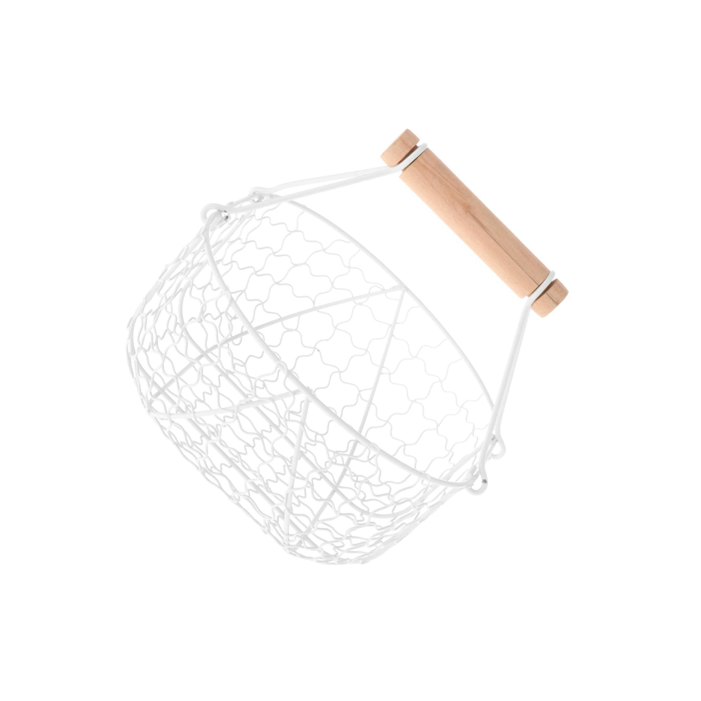 Zambuph White Lovers Decorative Fruit Basket Durable Iron Mesh Xl