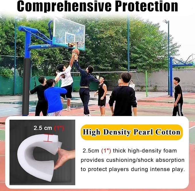 Generico Protezioni Imbottite per Pali di Sicurezza per Basket, Cuscinetti di Protezione in Schiuma, Protezioni avvolgenti per Pali Rotondi, coperture di Sicurezza per p