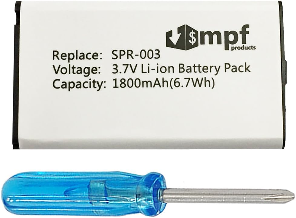 1800mAh SPR-003 SPR003 SPR-A-BPAA-CO Battery Replacement Compatible with Nintendo 3DS XL SPR-001 and New 3DS XL RED-001