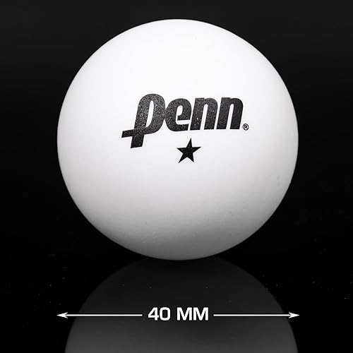 Miniatura 3 de Penn Pelotas de ping pong blancas de 1 estrella de 1.575 in caja de 36 pelotas de tenis de mesa oficiales de tamaño torneo