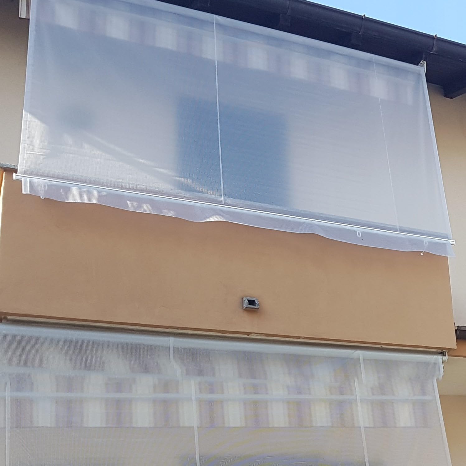 Cimmino Tenda Antipioggia in PVC retinato Semitrasparente. Made in Italy