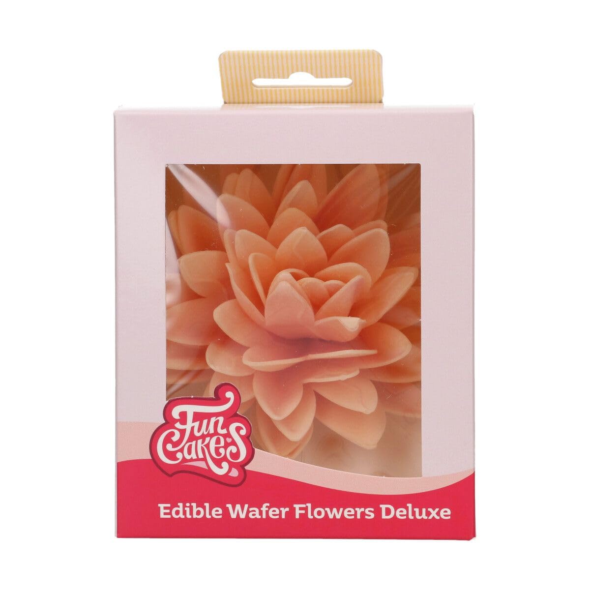 FunCakes Edible Wafer Flowers Deluxe Peony Orange Large - Edible Paper Flowers for Decorating Cakes, Cupcakes and Desserts - Pack of 1