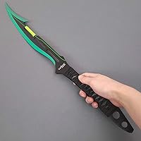 Vista 6 de Machete de fantasía de 27 pulgadas. Cuchillo de hoja fija. Hoja de acero inoxidable 440. Para colección, regalo, camping, deportes al aire libre