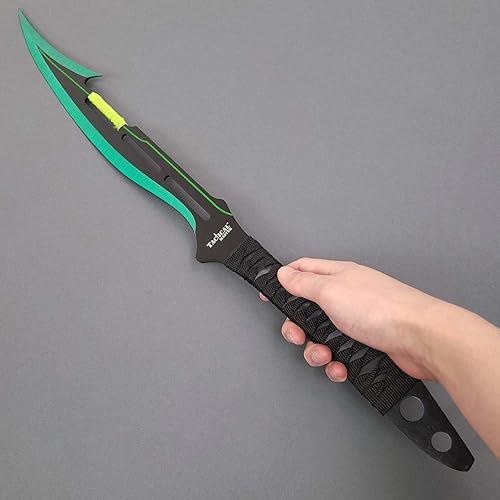 Miniatura 6 de Machete de fantasía de 27 pulgadas. Cuchillo de hoja fija. Hoja de acero inoxidable 440. Para colección, regalo, camping, deportes al aire libre