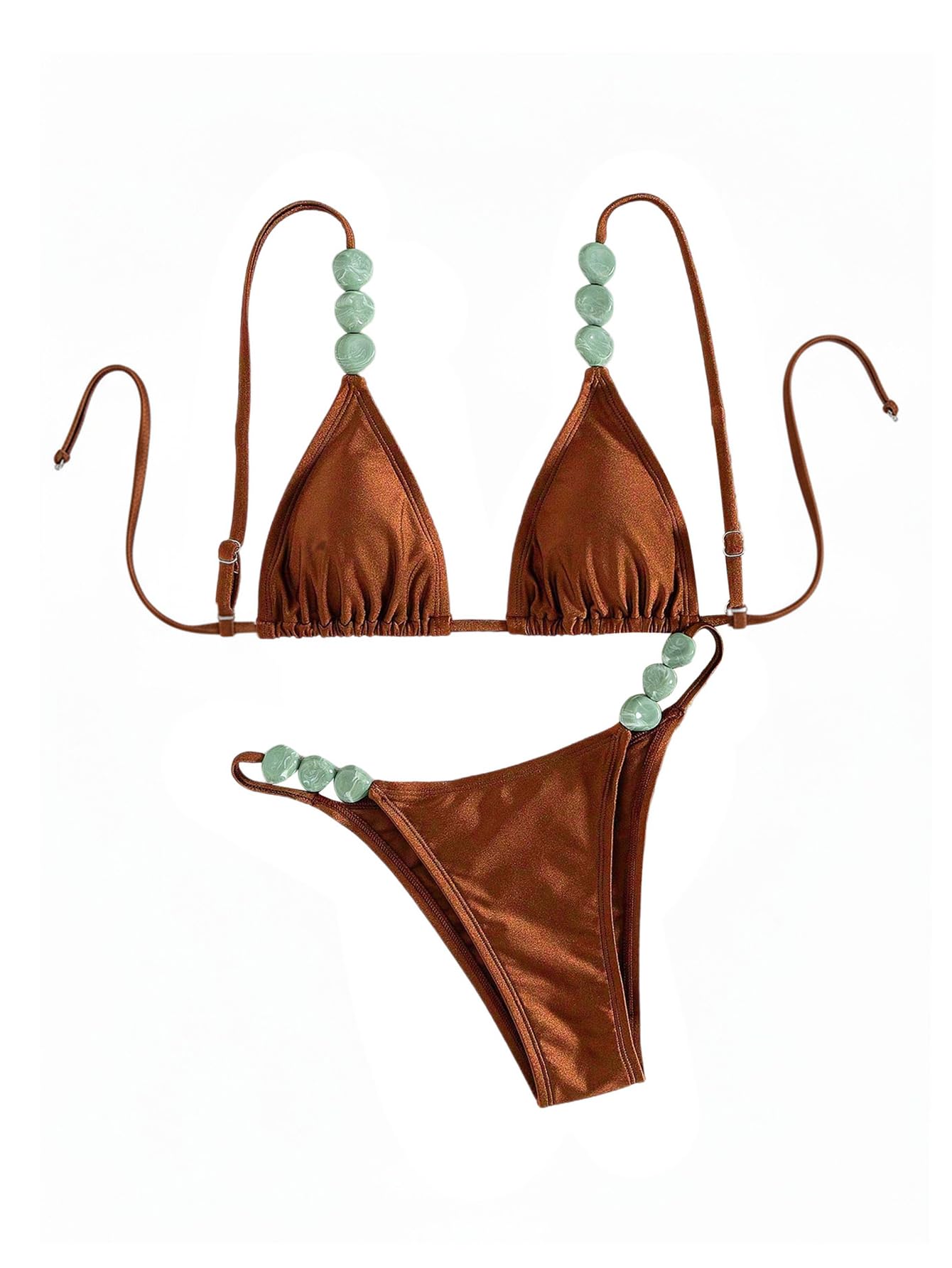 Bikini string triangle anti-marques de bronzage coupe haute - 6