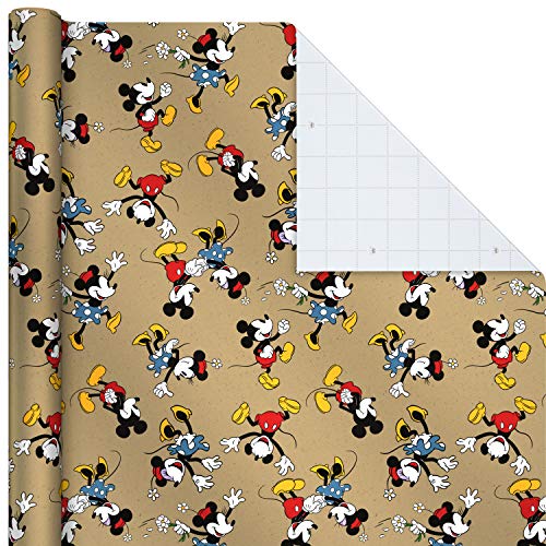 Hallmark 5EWR2926 Disney Mickey Mouse Wrapping Paper With Cut Lines On Reverse (3-Pack: 60 Sq. Ft. Ttl) For Birthdays, Christmas, Hanukkah, Baby Showers And More thumb #4