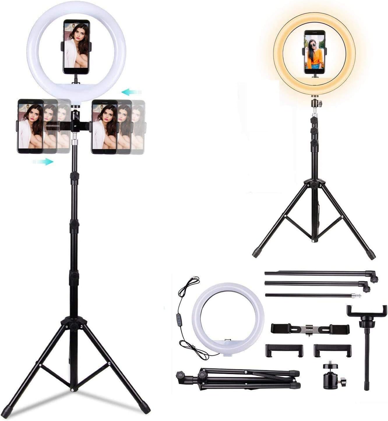 ECOOLBUY 12 inch LED Ring Light Portable Folding Jamaica Ubuy