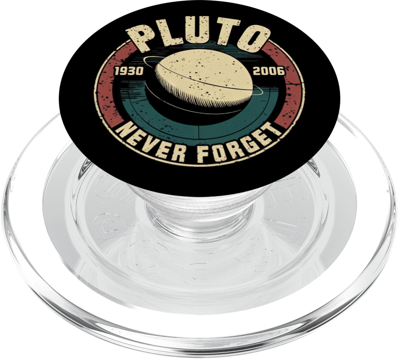 Planet Pluto Never Forget 1930 2006 Funny Space Science PopSockets PopGrip for MagSafe