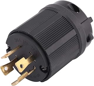 US Twist Lock Plug,3 Pole 4 Wire NEMA L14-30P, 125V-250V 30A, Chemical- and Impact-Resistant Housing Locking Plug,for Connecting to A Generator with A 125V-250V Volt Outlet