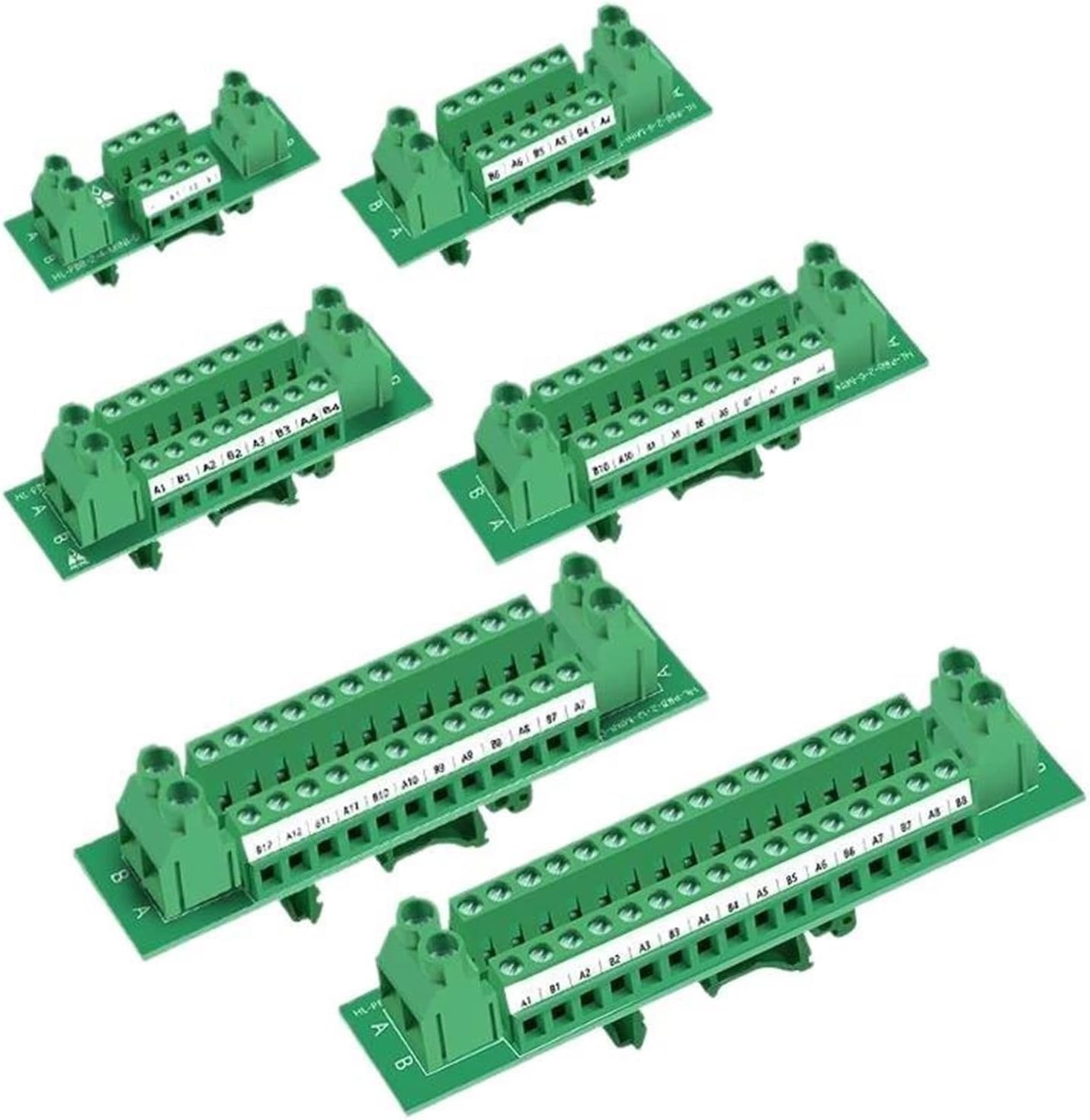 Mini DIN Rail Power Distribution Board 4/6/8/10/12/16 Position Terminal Block Module for Electrical Engineering(HL-PBB-2-6-MINI-D)