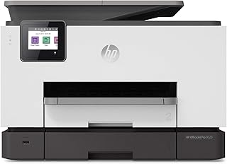 HP OfficeJet Pro 9020 All-in-One Wireless Color Inkjet Printer, White - Print Scan Copy Fax - 2.7" Touchscreen, 39 ppm, 35-Sheet ADF, Mobile Printing, Ethernet (Renewed)