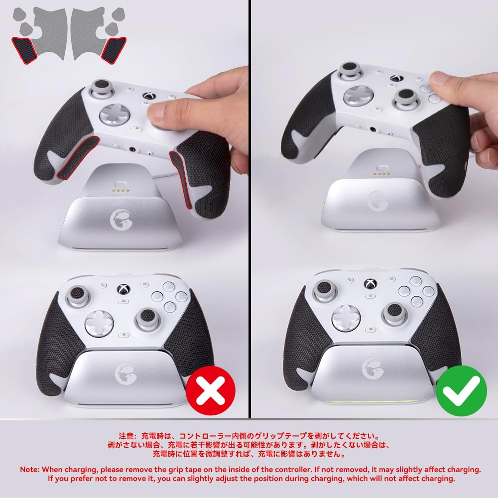 【 グリップ力強化 & 吸汗力強 】TALONGAMES GameSir G7 Pro 用 コントローラーグリップ クラシックバージョン アンチスリップテープ 滑り止め グリップ テープ 十字キーパッドシール付き 滑り止め グリップシール カット済 1セット入り [ グリップ部分 + 十字キーパッド + ボタン+トリガー ] (ブラック) - 2