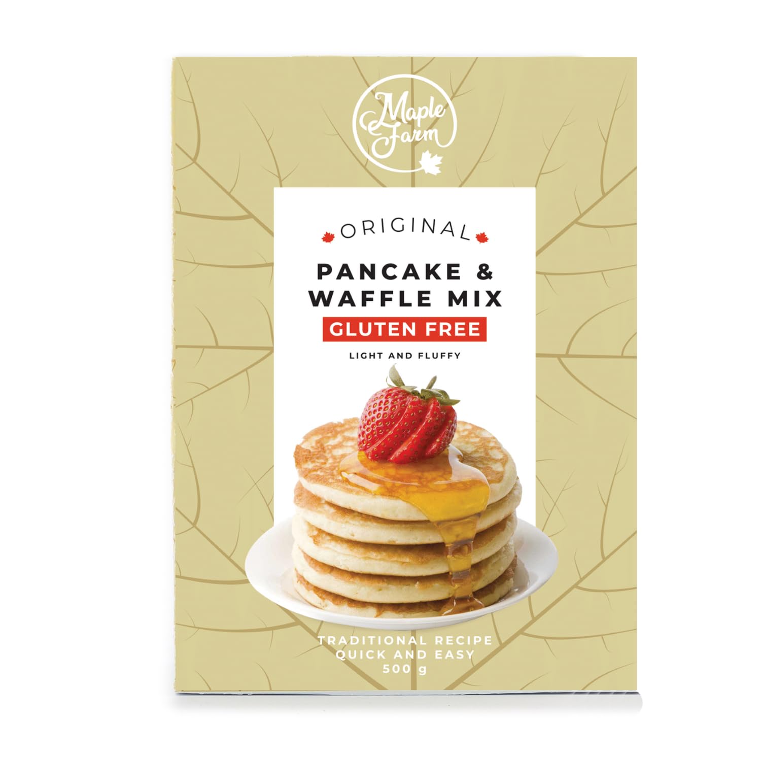 Mezcla para PANQUEQUES y WAFFLES SIN GLUTEN MapleFarm 500g