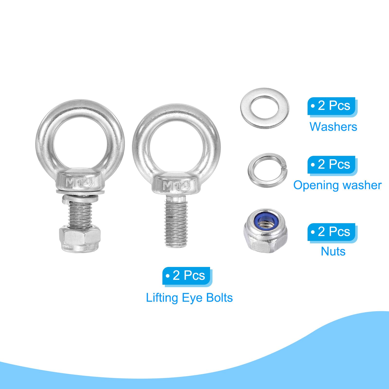 PATIKIL Lifting Shoulder Eye Bolts - Image 3