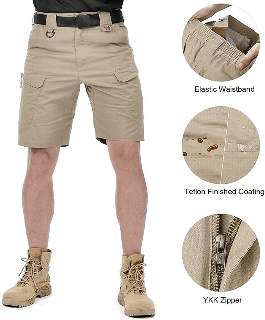 Pantalones Cortos Hombre Pantalones Cortos Tácticos Clásicos para Hombre, Pantalones Cortos Multibolsillos Impermeables Mejorados De Secado Rápido, Pantalones Cortos Militares De Carga para