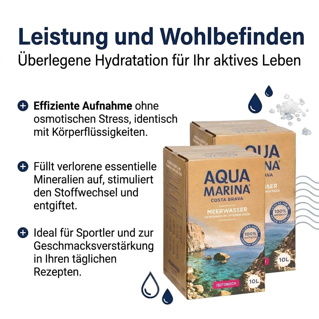 DISTROFARMA Isotonisches Meerwasser | 2x10L Bag in Box | 9g/L