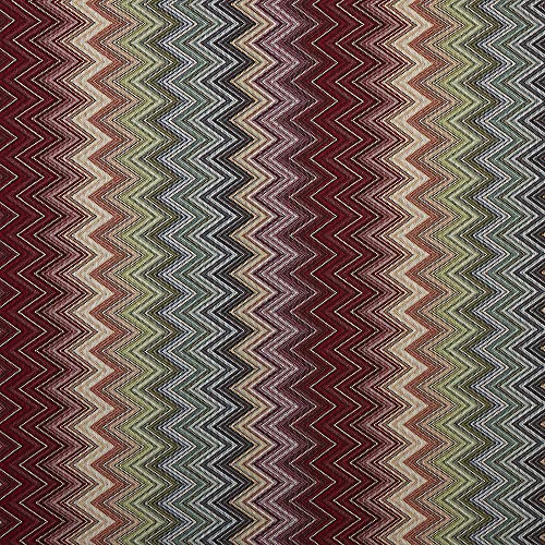 Kt KILOtela - Tissu d'Ameublement, Jacquard Gobelin, Coussins, Rideaux, Accessoires, Déco, Fauteuils, Canapés, 100 cm Longueur x 280 cm Largeur, Zig Zag, Multicolore -...