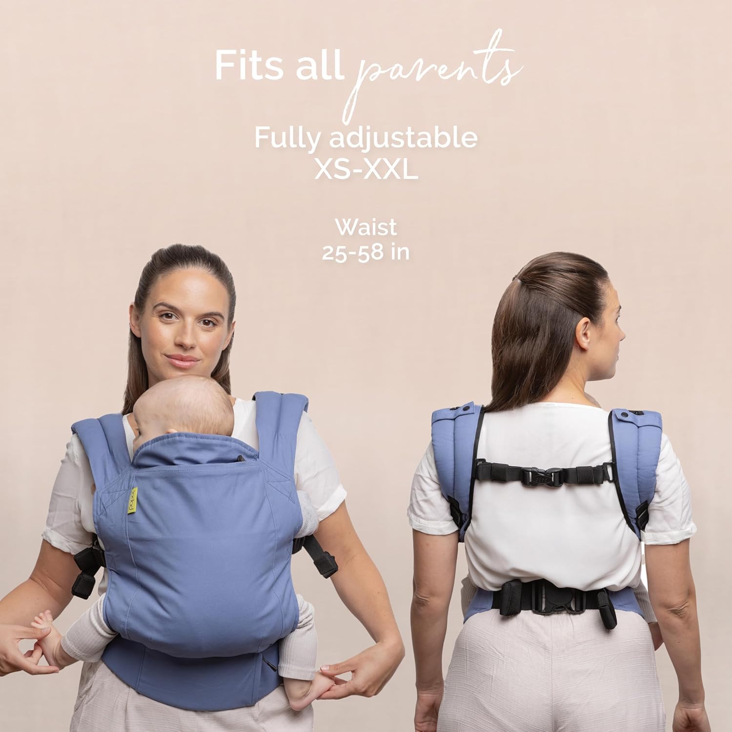 Boba Baby Carrier - Backpack or Front Pack Baby Sling for 7 lb Infants and Toddlers Up to 45 Pounds (Vintage Navy) — view 8
