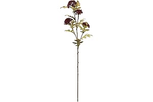 29.5" Dark Red Faux Queen Anne's Lace Flowers Stems
