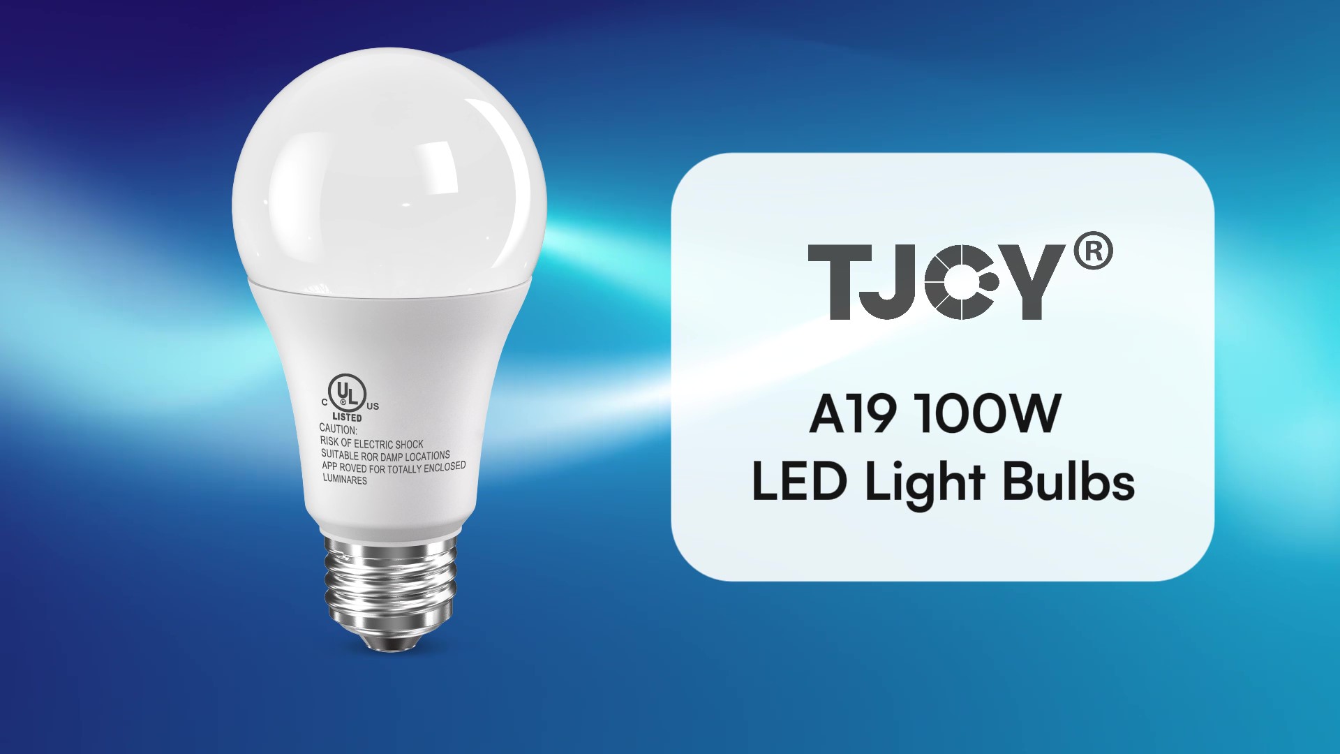 Image of TJOY LED Light Bulbs, 100 Watt Equivalent A19, Daylight Bright White 5000K | 10 Pack 15W Bright White Energy Saving, E26 Standard Base, 1500 Lumens Non Dimmable Lamp for Home Bedroom Indoor