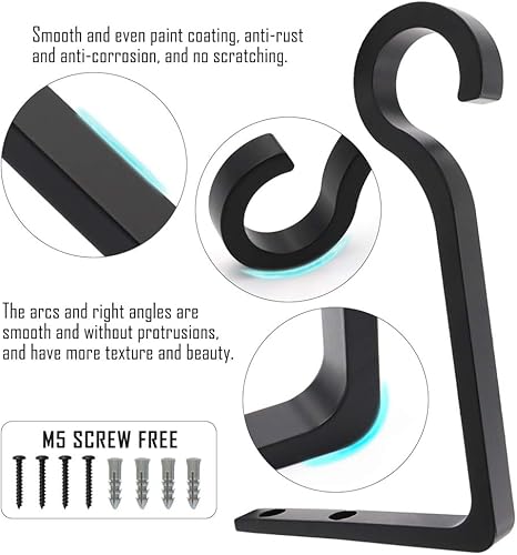 Miniatura 2 de Soporte colgante para plantas de 6 pulgadas, gancho de metal para plantas, gancho de pastor decorativo para colgar linternas, comedero de pájaros,