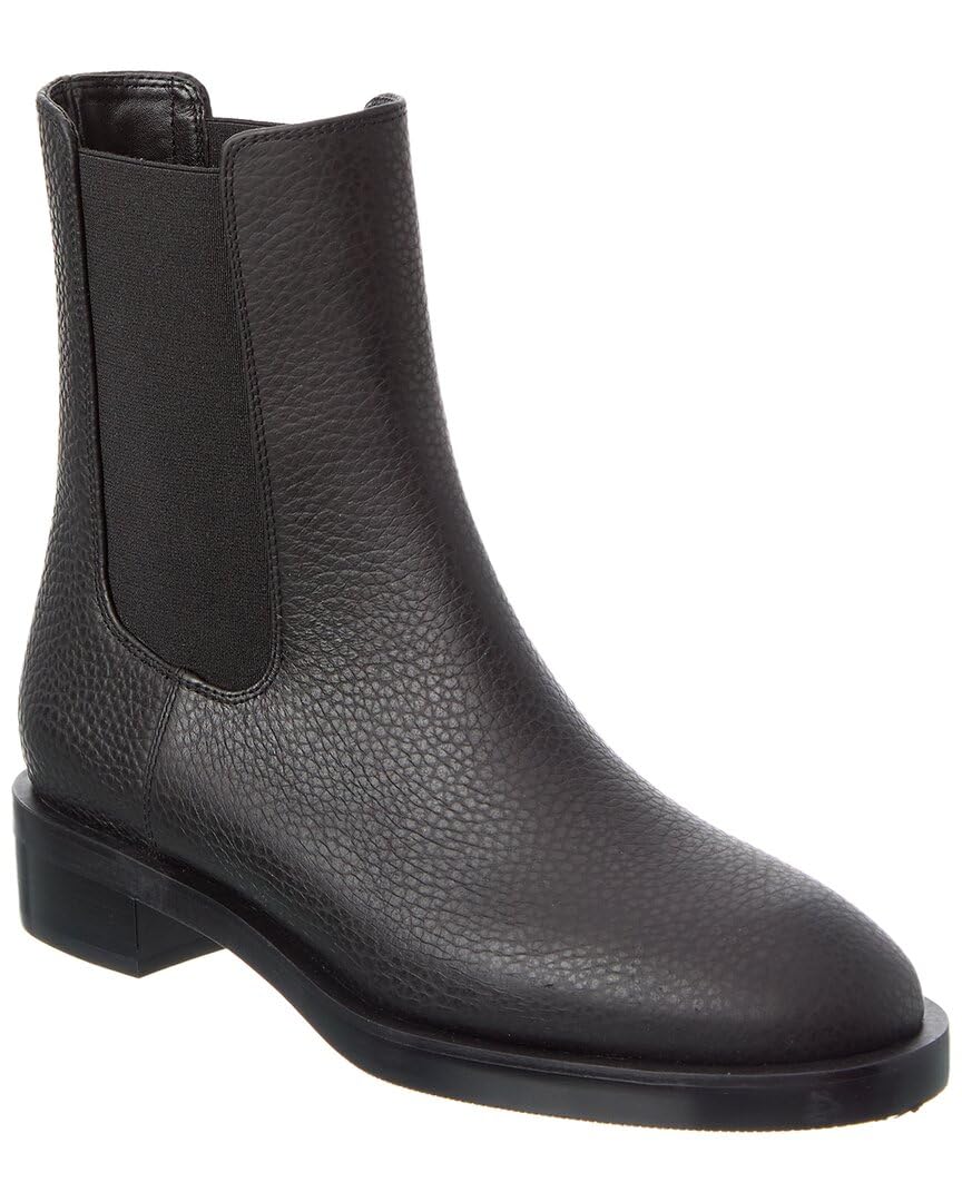 Stuart Weitzman Lenora Leather Chelsea Bootie 7 Black