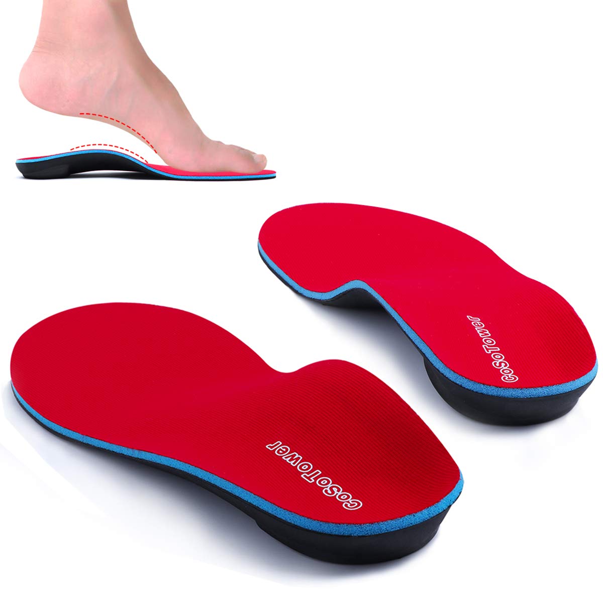 Arch Support Insoles for Plantar Fasciitis Relief, Over Pronation