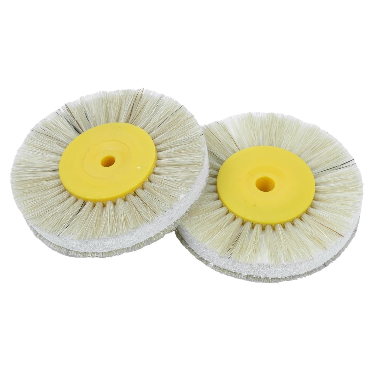 2 cepillos de pulido giratorios de plástico bIanc0 rígido con pestillo, materiales de laboratorio, diámetro 80 mm