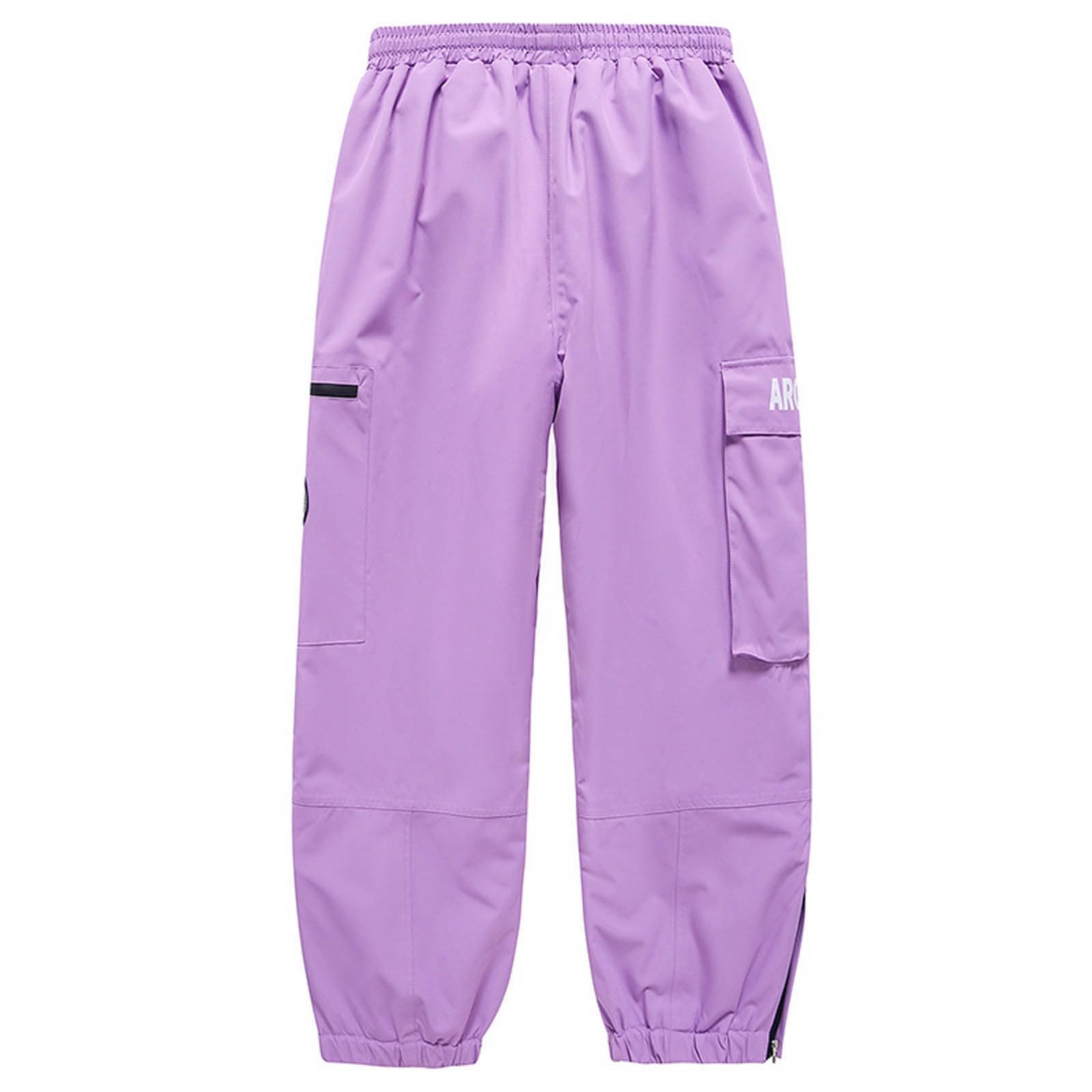 Generico Pantaloni da Neve Uomo Freddo Pantaloni Sci con Tasche Multiple Pantalone Neve Imbottiti Baggy Snowboard Pants Invernali Tecnici Trekking Antivento Salopette