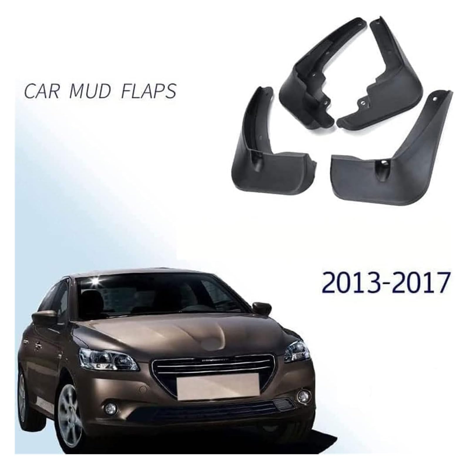 Per Peugeot 301 2013-2017 Paraspruzzi Parafango Anteriore Posteriore Protezione Completa Accessori Auto 4 Pezzi Parafanghi Anteriori E Posteriori