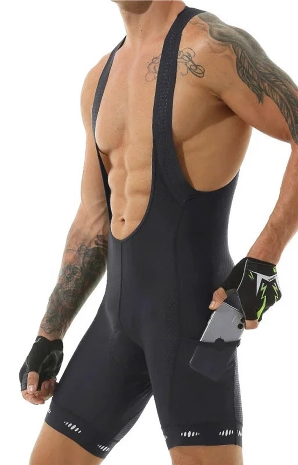 Culotte Ciclismo Hombre Pantalones de Bicicleta Acolchados con Gel 20D, Pantalones Cortos con Tirantes for Ciclismo, Bicicleta de montaña, Transpirables, for Hombre Ropa Ciclismo Hombr