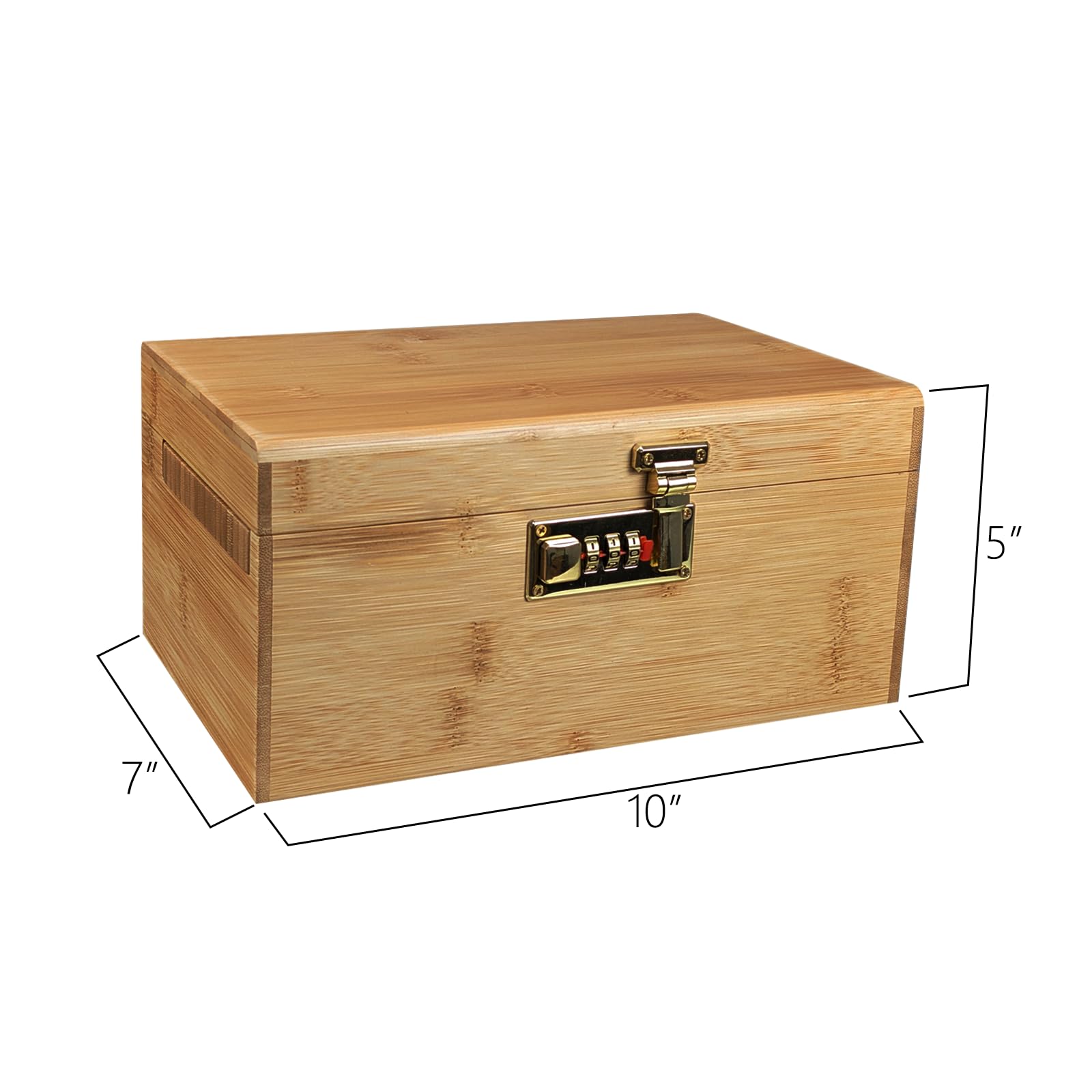 Grande Boîte En Bambou Avec Serrure à Combinaison, Boîte De