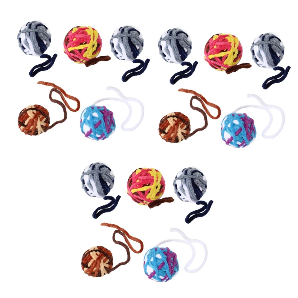 Milisten 15pièces De Jouet pour Chat Colorées avec Cloche Jouets pour Et Stimule Instinct De Chasse Et Renforce Liens avec Animal De Compagnie