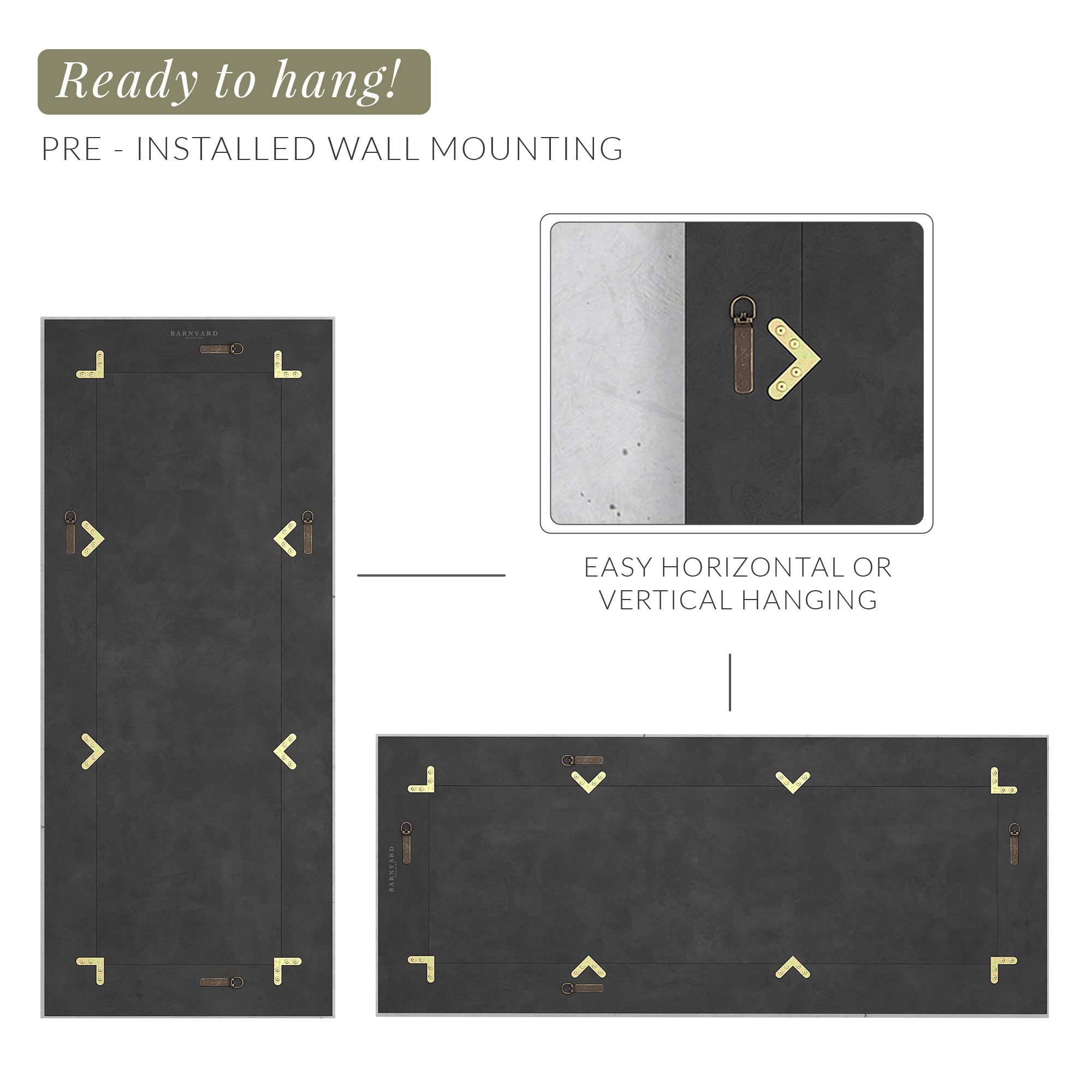 Barnyard Designs 24x58 Leaner Floor Mirror Full Length, Large Rustic