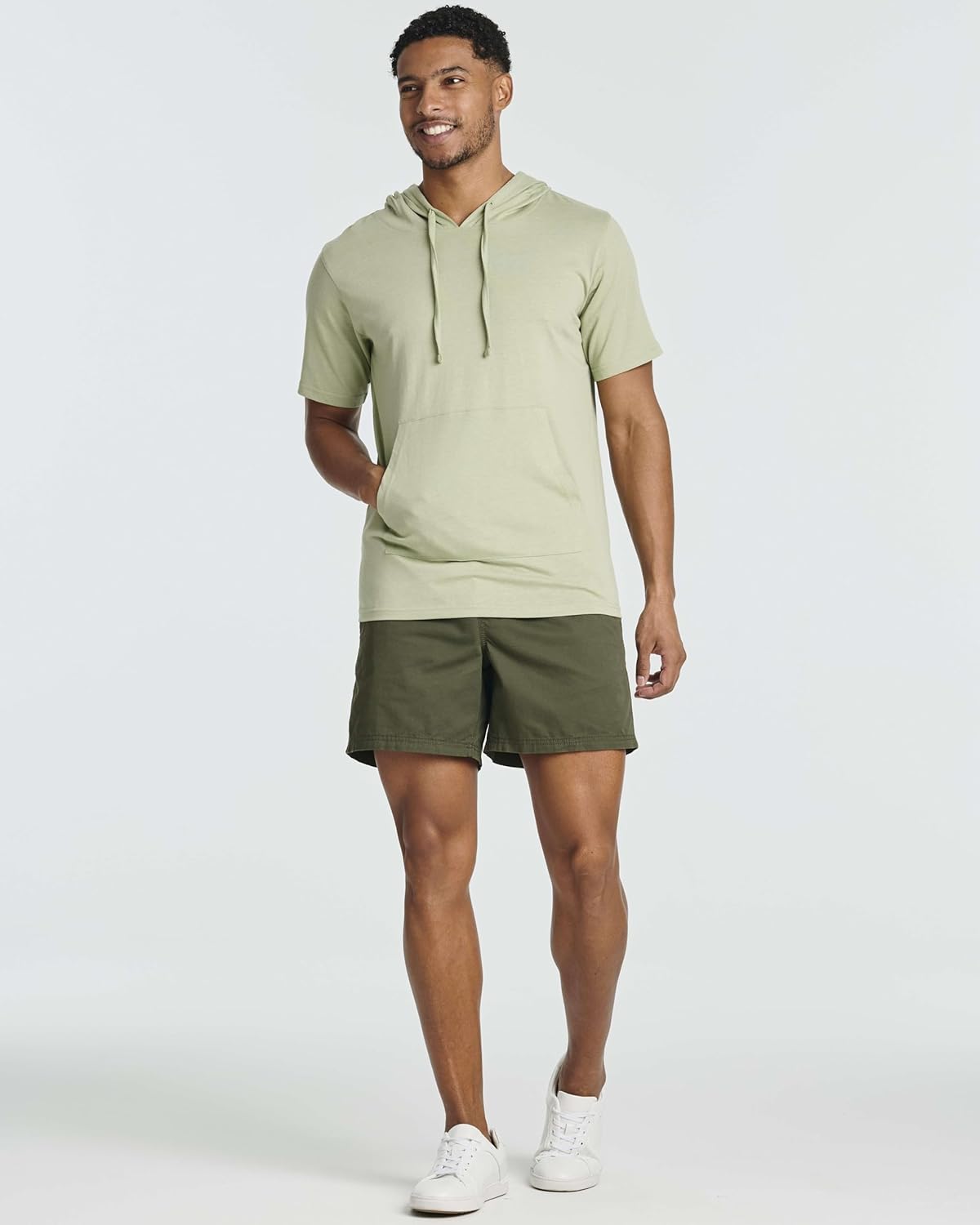 Real Essentials Men's Cotton Short-Sleeve Hoodie Hooded T-Shirt With Drawstring & Pockets (Available In Big & Tall) - Image 6