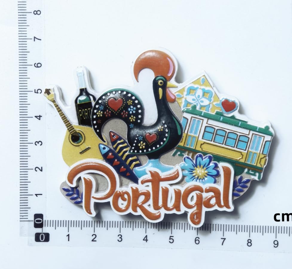 Imán 3D Portugal para nevera, souvenir y decoración miniatura 6