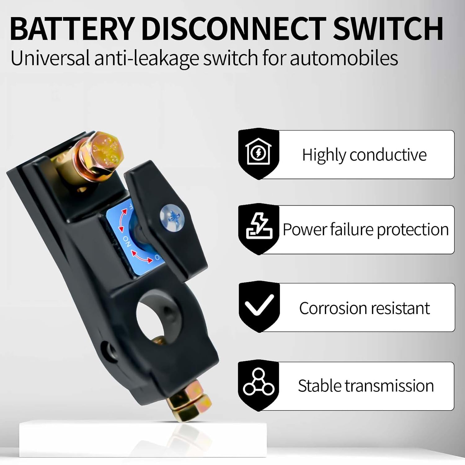 Battery Disconnect Switch 3pack, 12/24V Smart Car Battery Disconnect Isolator, Battery Shut Off Switch for Car, RV and Boat