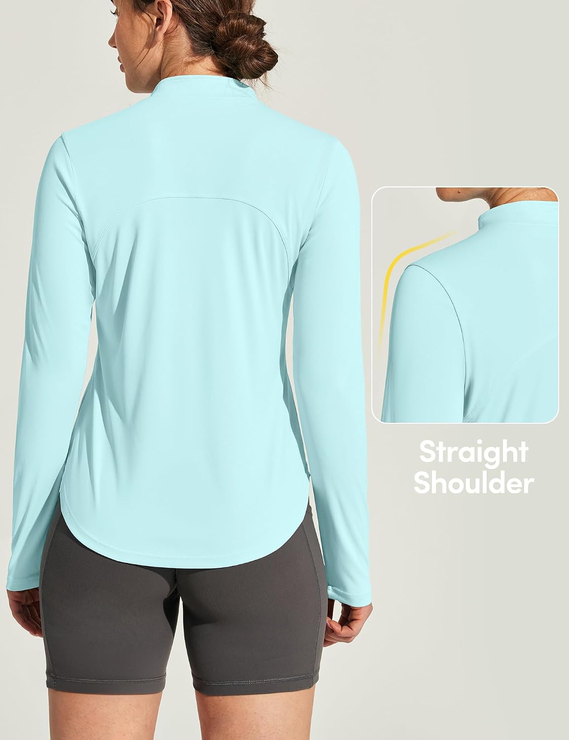 IUGA Rash Guard for Women 1/4 Zip Golf Shirt Long Sleeve UPF 50+ Workout Tops Quick Dry Athletic Running Hiking Sun Shirts