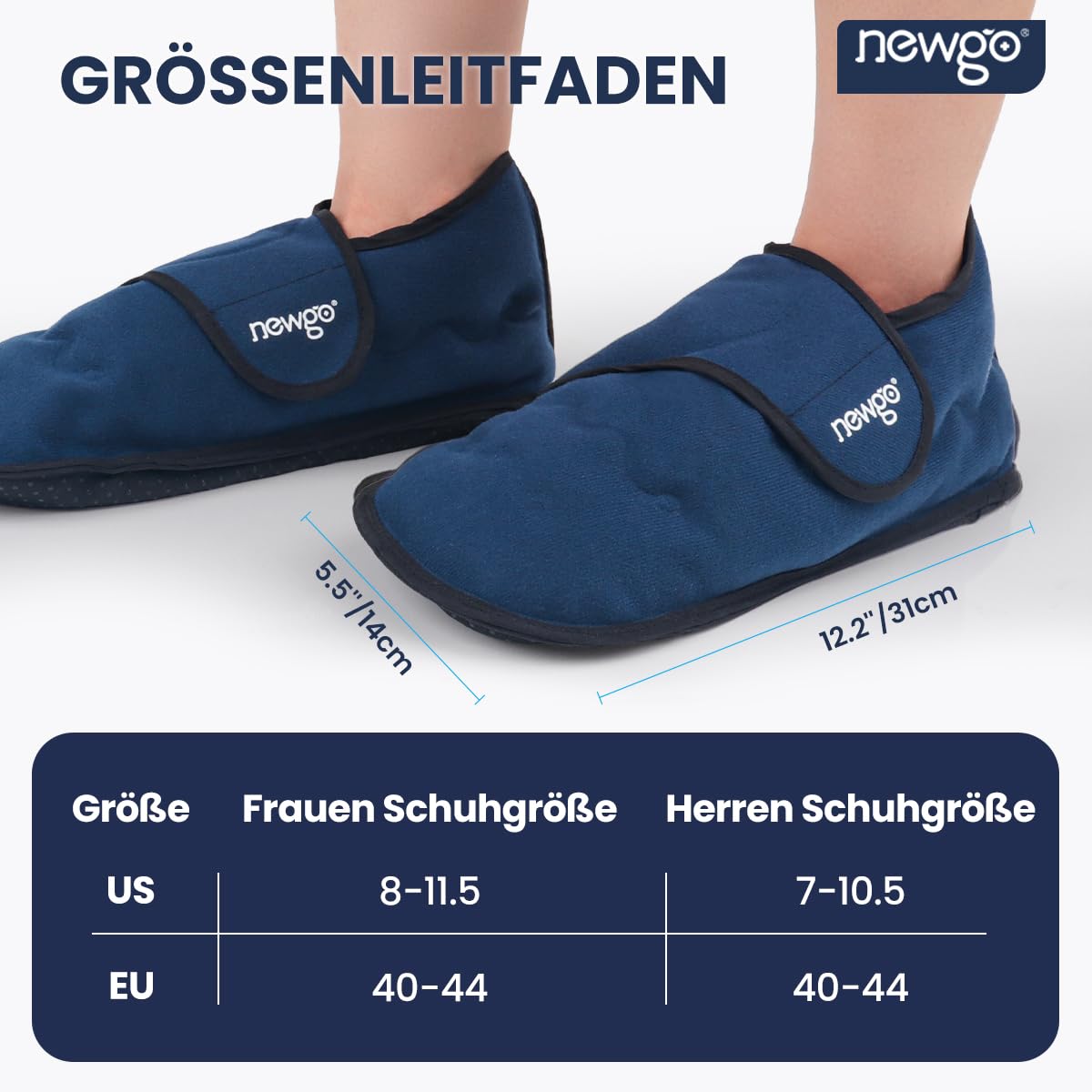 NEWGO 1 paio di scarpe refrigeranti per chemioterapia, suola antiscivolo, calze refrigeranti per terapia termica e fredda, calze per ghiaccio, reumatismi, gotta
