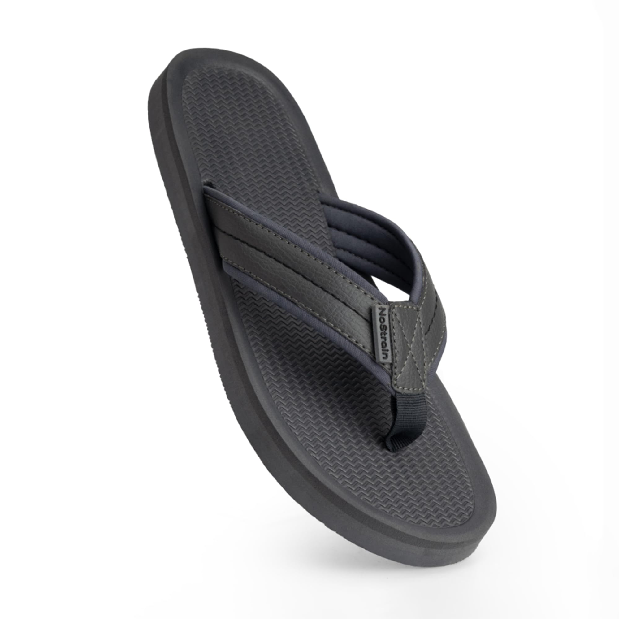 NoStrain Men’s Platform Slippers | a soft, engraved insole, strong mid-sole and a sturdy outsole | Anti-skid flip-flop for Men | Lightweight Comfortable Chappal | Durable & Washable for Everyday Use