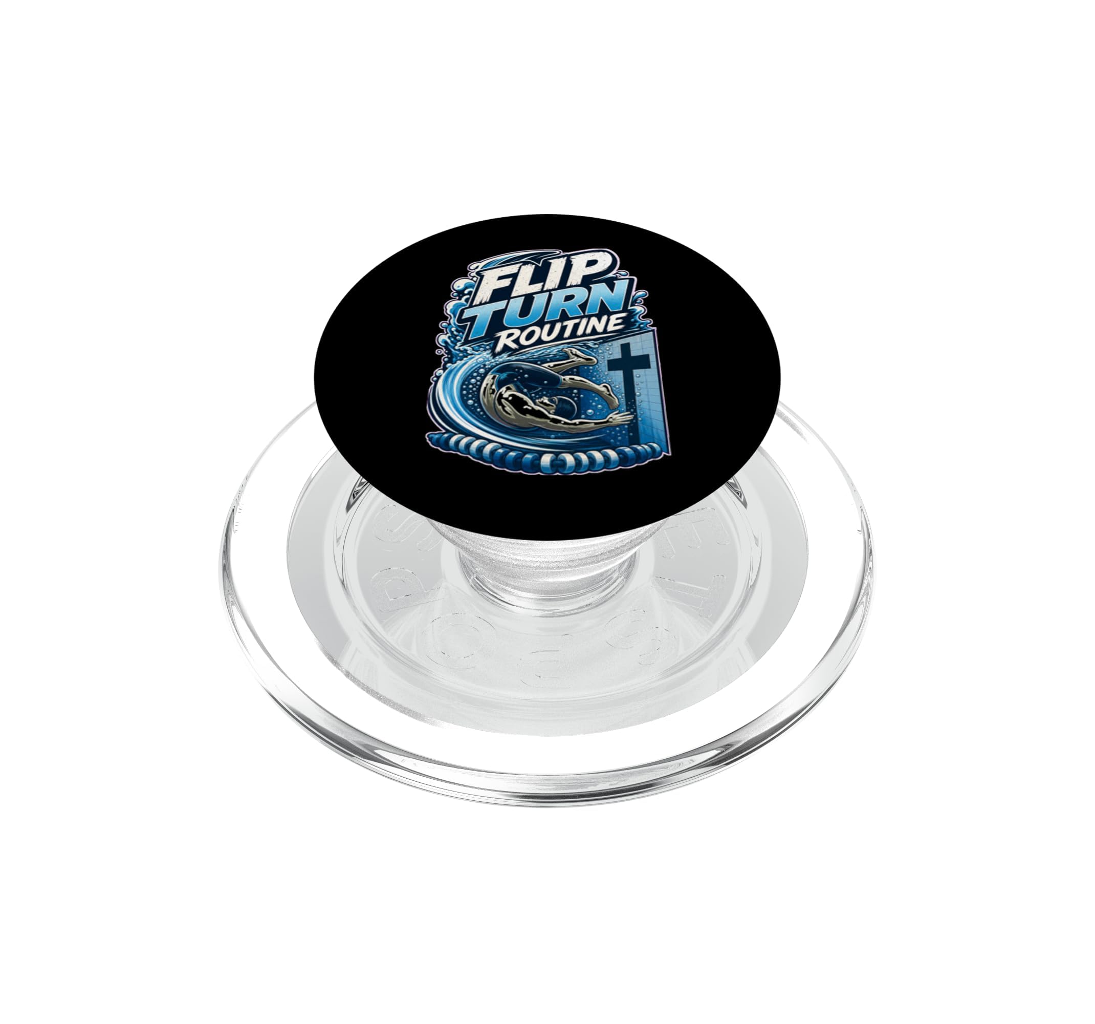 Flip Turn Routine Natación PopSockets PopGrip para MagSafe Imán Potente y Base Extraíble 6
