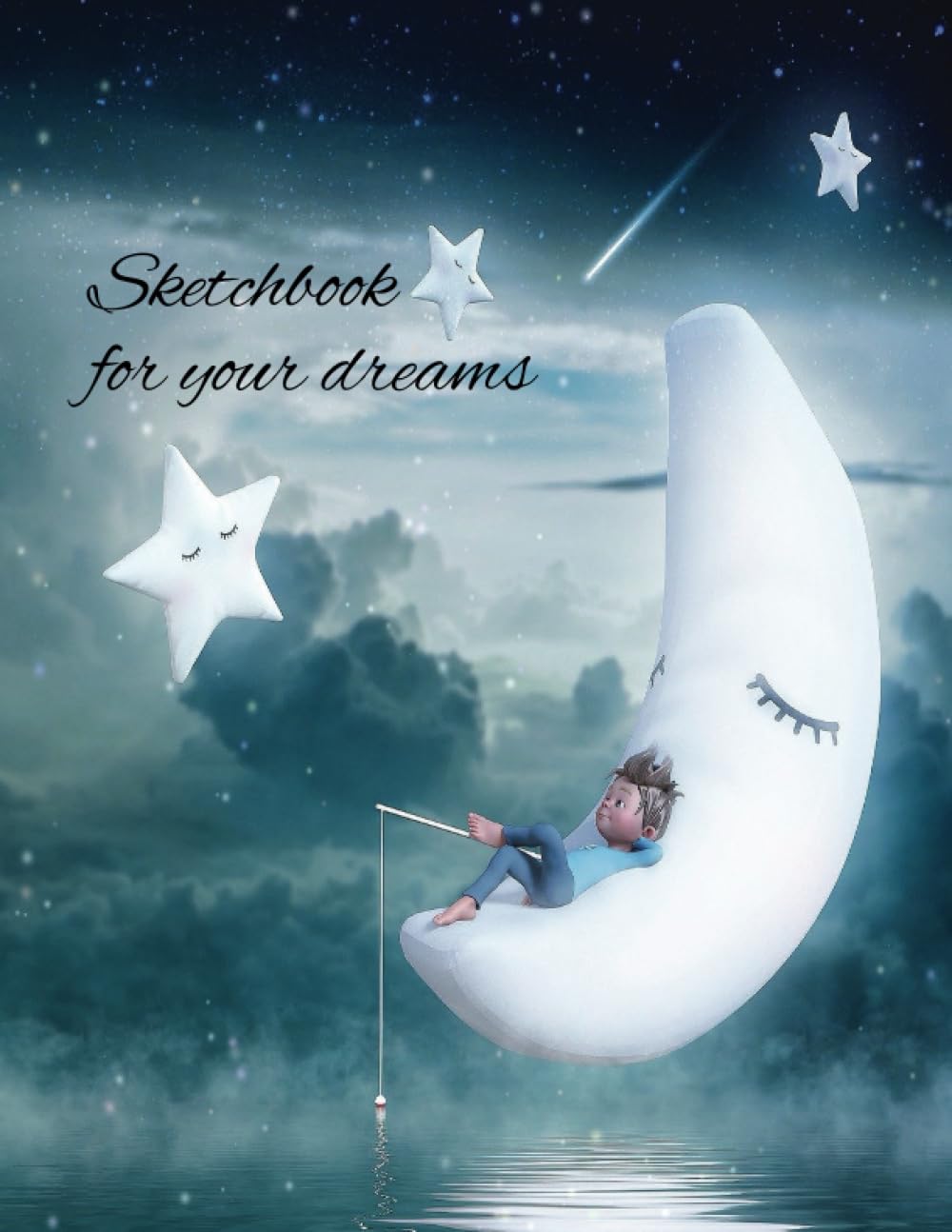 Sketchbook for your dreams - glossy cover, black & white, 111 pages, 8.5" X 11",