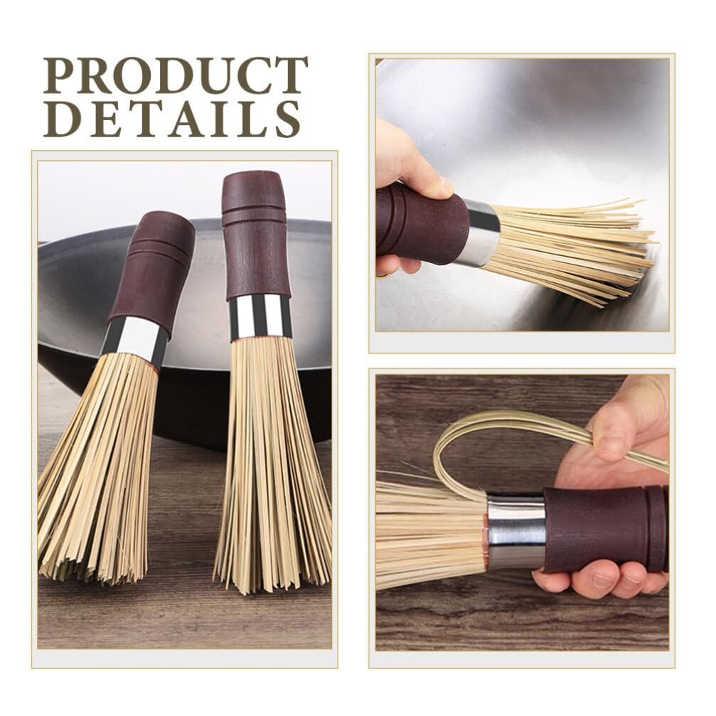 Amosfun 2piezas Cepillo De para Cocinar De Accesorio Natural para Limpiar y De Cocina para Fregar y Sartenes Ecológico y Resistente Rayones