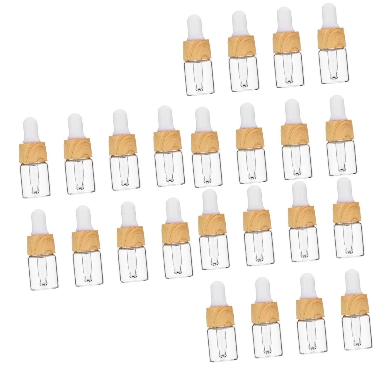 Healeved Stk Glastropfer mit Holzmaserung Flüssigkeitsspender Mini-Sprühflasche refillable perfume bottle glasflasche mit pipette Sprühflaschen für Haare Sprühflaschen zum Beschlagen