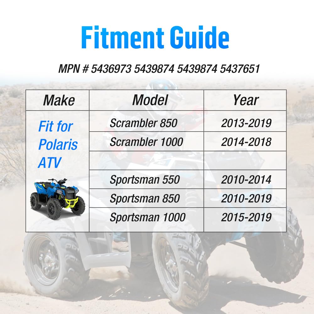 Kit de douilles de bras A arrière (2 côtés) pour Polaris Sportsman 1000 850 550 2010-2019 Scrambler 1000 850 2013-2019