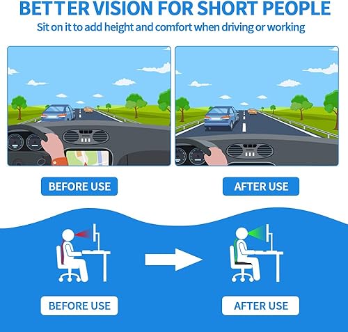 Miniatura 5 de Cojín de asiento de espuma viscoelástica de gel mejorado, cojín para silla de oficina, cojín de asiento de coxis de gel para automóvil, silla de