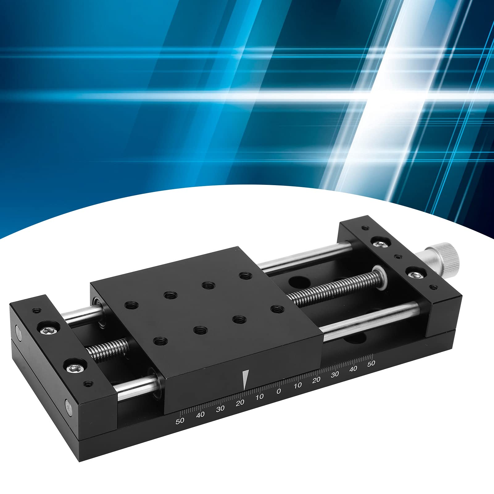 X Sliding Stage Fine Tune Manual Trimming Table 80x80mm for Optical Equipment, Semiconductor Manufacturing Equipment, Aluminum Alloy