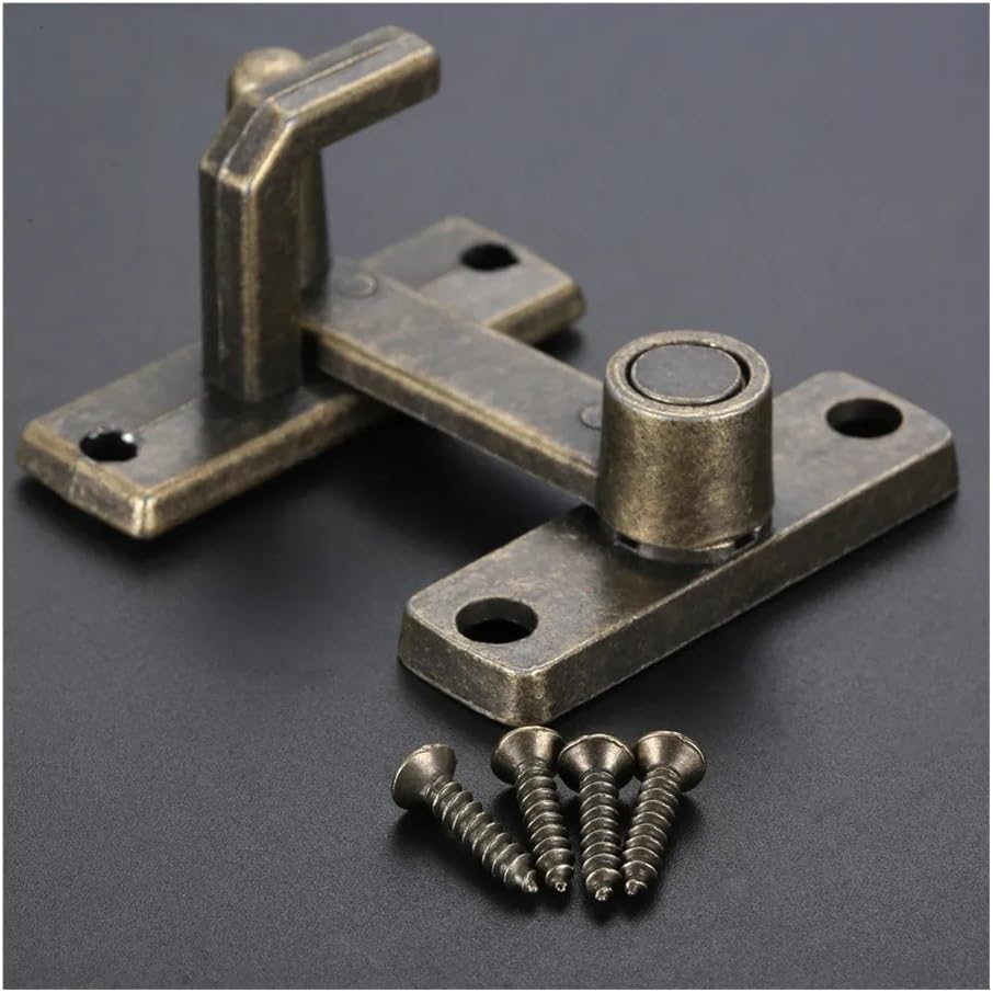 Pestillo de puerta robusto fabricado en bronce con juego de tornillería 6