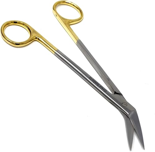 Miniatura 4 de Tijeras de goma de iris TC Kelly Supercut con una hoja dentada e inserciones de carburo de tungsteno, acero inoxidable (4.5 pulgadas curvas)